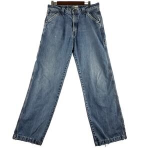 Levi Strauss Signature Carpenter Jeans Men’s Measures 34x31 Blue Denim Vintage